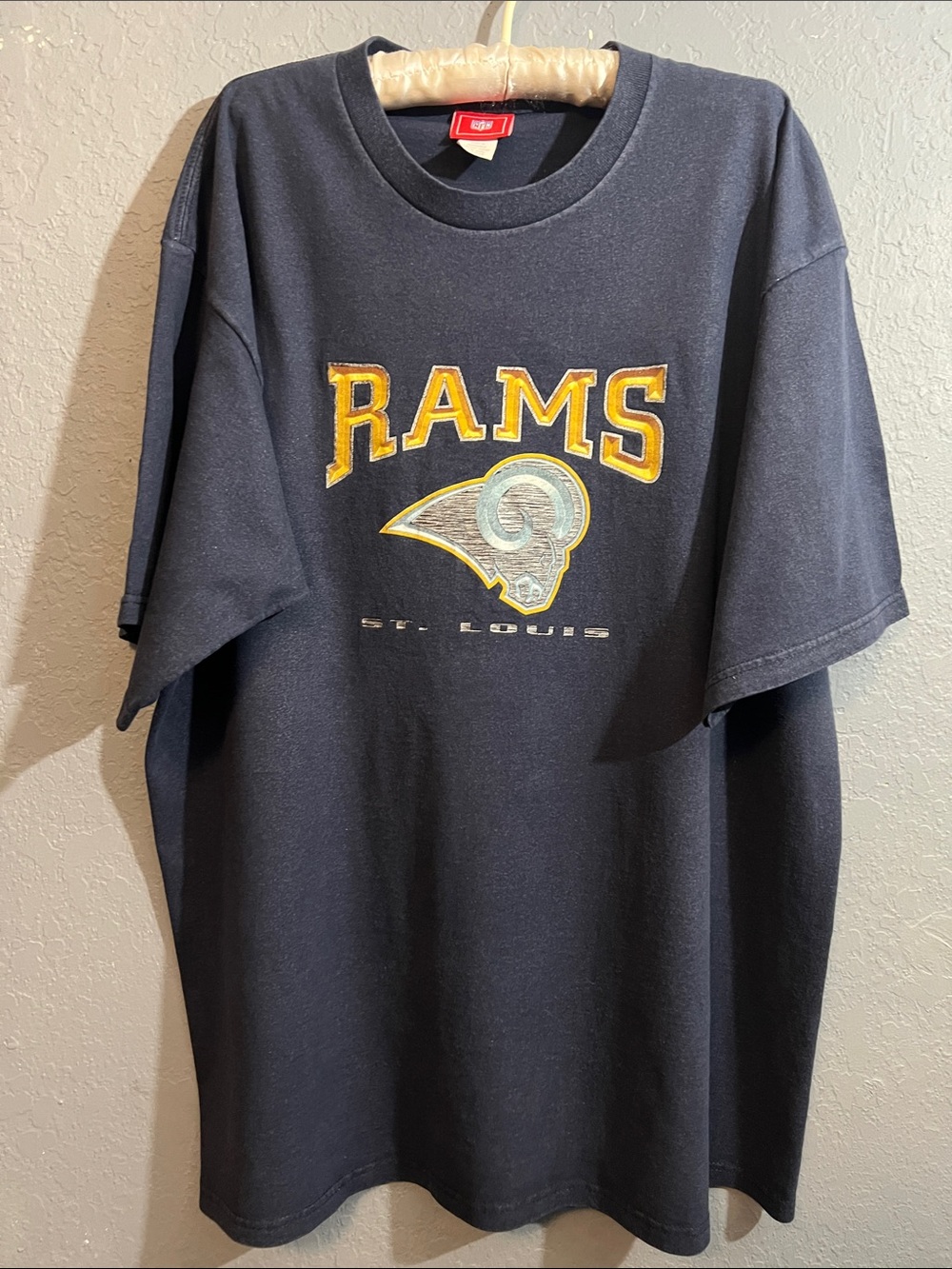 NFL St. Louis Rams Black Tee with Gold Logo